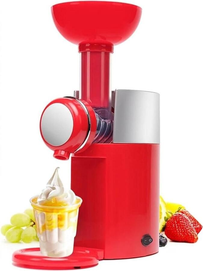 IJsmachine Dessertmaker Zelfgemaakt Ijs Gezonde Desserts Maken Snelle Creatie 2.2 kg Netto Rood