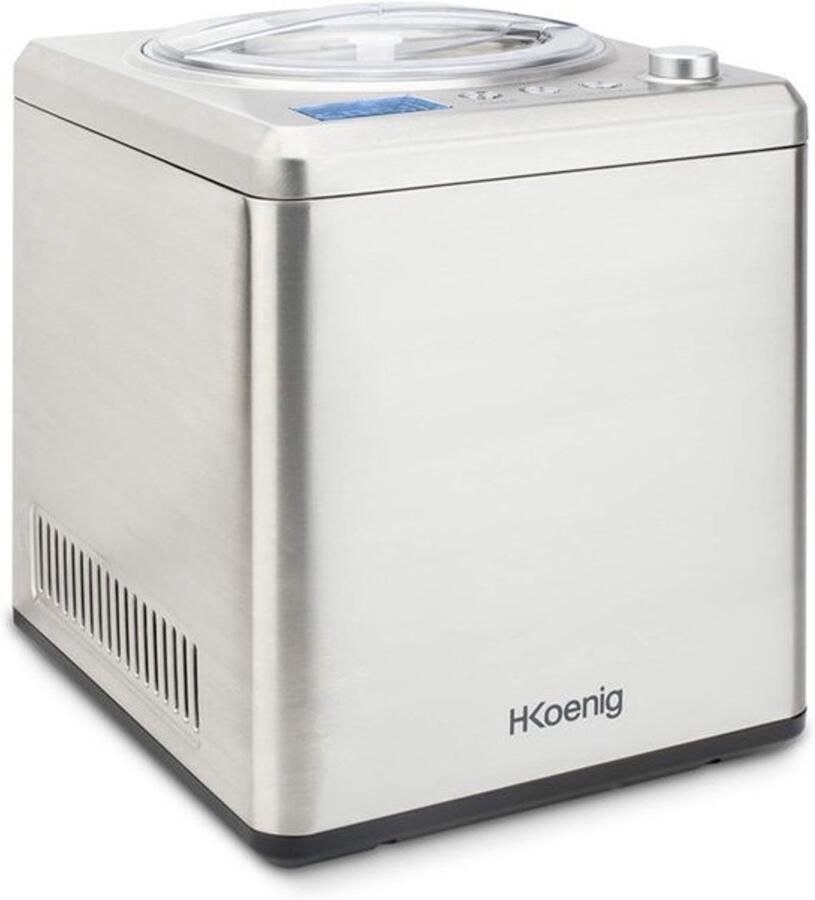 Ijsmachine Elektrisch 2 Liter Inhoud 180 W Vermogen Roestvrij Staal Voor Sorbet En Yoghurtijs