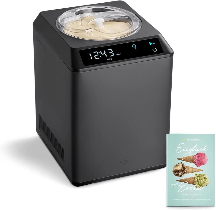 IJsmachine en Yoghurtmaker 2 5 L met Compressor Zelfgemaakt IJs en Yoghurt in 45 min Roestvrijstaal