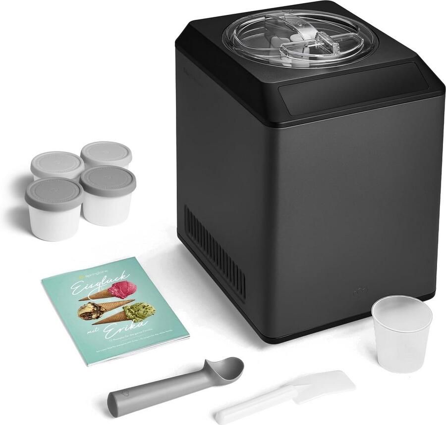 IJsmachine en Yoghurtmaker met Zelfkoelende Compressor 2 5 L en Roestvrijstalen Container