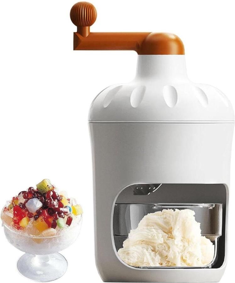 IJsmachine Geschoren ijsmaker Desserts Maken Handmatige Bediening 16 cm Zilver
