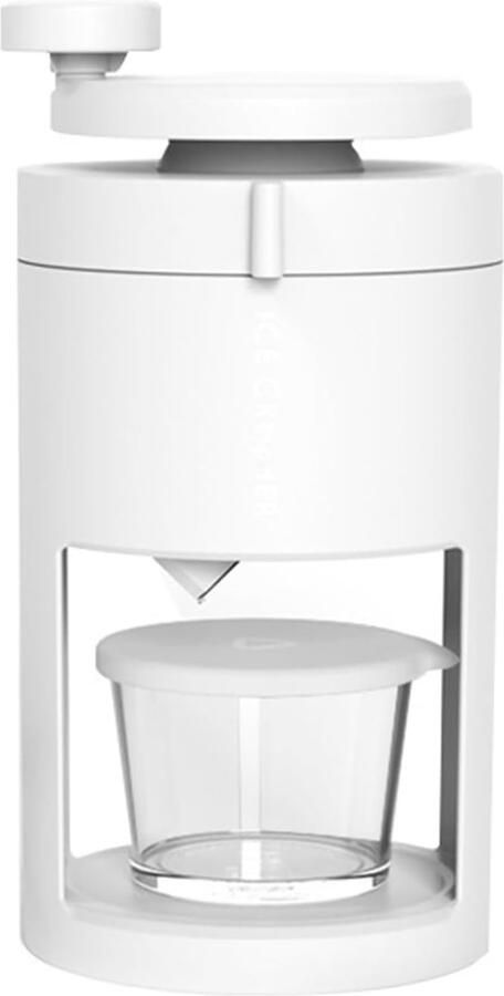 IJsmachine Handmatig Crushed Ice Maker Zelf Sneeuwijs Draagbaar Ontwerp 27 x 15 cm Wit