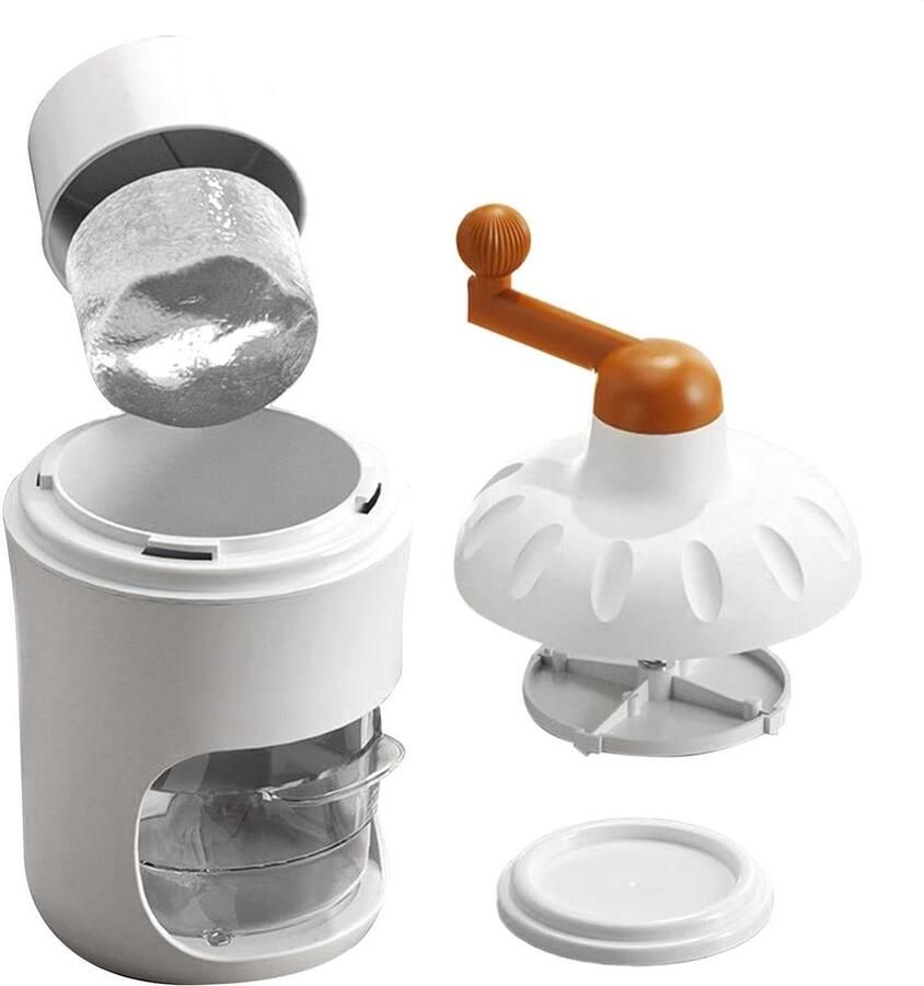 IJsmachine Handmatig Scheerapparaat Slushies Desserts Maken Roestvrijstaal Voedselveilig 15.6 cm Hoog Zilver