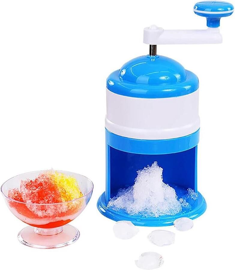 IJsmachine Handmatig Sneeuwkegel Maker Zelf Drankjes Maken Roestvrijstalen Bladen Draagbaar Wit