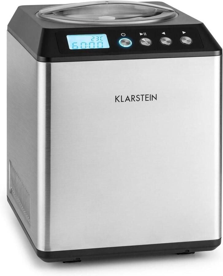 IJsmachine IJs maker Zelf ijs maken Met compressor 2 liter capaciteit Zilver
