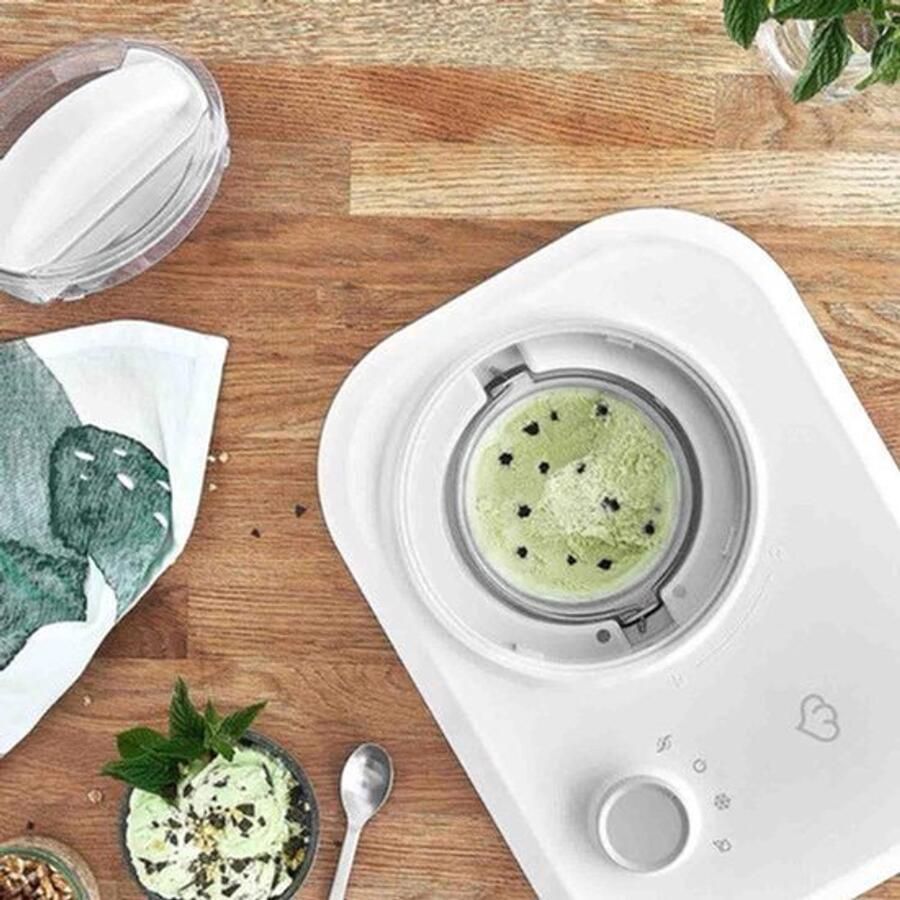 IJsmachine – IJsbereider – Sorbetmaker – Frozen Yogurt Maker – IJscrusher – Compact 1 Liter – Zelfkoelende Compressor 100W - Foto 2