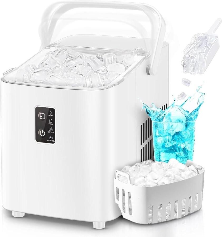 IJsmachine IJsklontjes Maker Drankjes Koelen Snelle IJsblokjes ie 14kg per 24 uur Wit