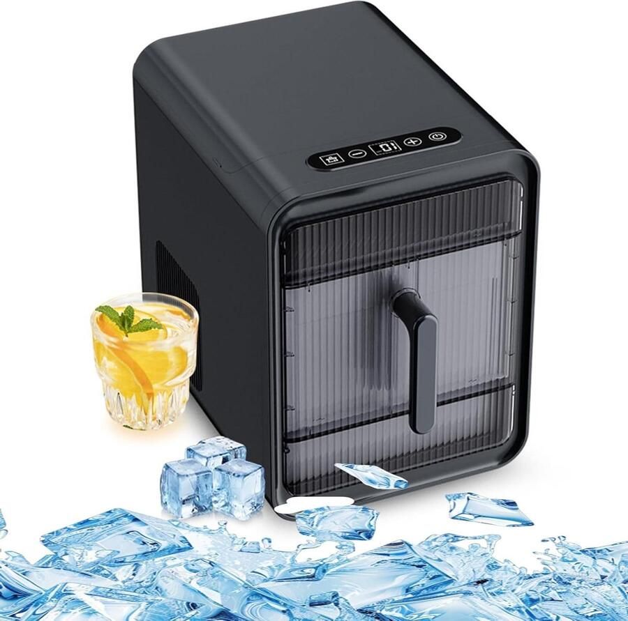 IJsmachine IJsblokjes maker Snelle verfrissing Zelfreinigend 1.5 Liter tank Zwart