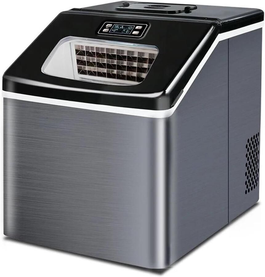 IJsmachine IJsblokjesmachine Generator Commercieel Gebruik Thuis 30 kg per dag 28x37x35 cm Zilver