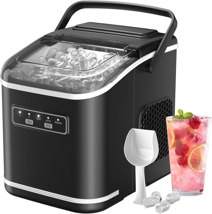 IJsmachine IJsblokjesmaker Drankjes Koelen Automatische Reiniging 12kg Per Dag Zilver