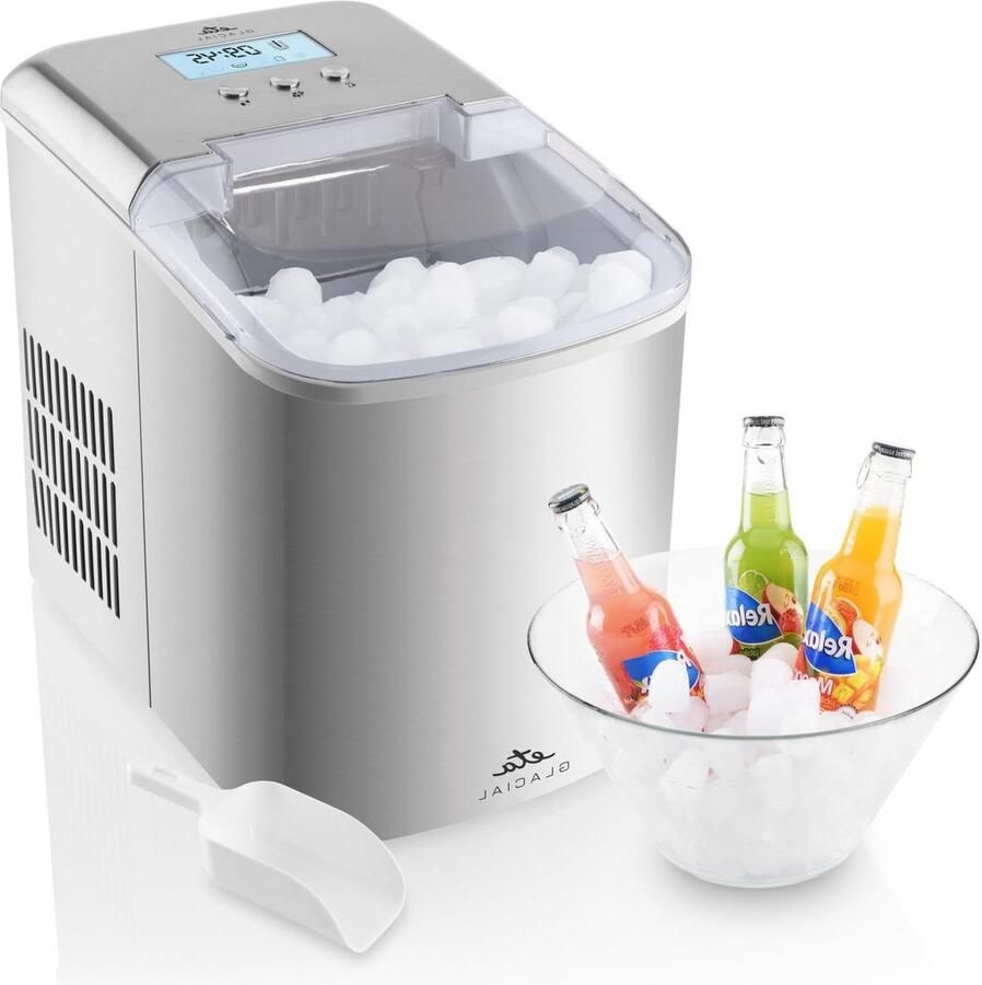 IJsmachine Ijsblokjesmaker Drankjes Koelen Roestvrij Staal 15 kg per dag Zilver