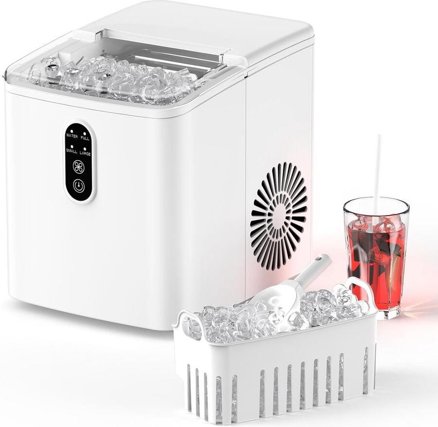 IJsmachine IJsblokjesmaker Drankjes Koelen Snel & Stil 12 kg per dag Zwart