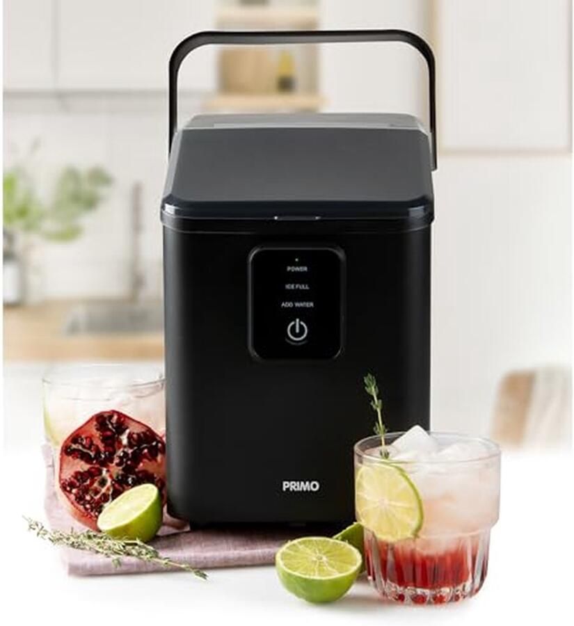 IJsmachine IJsblokjesmaker Drankjes Koelen Snel IJsblokjes 12kg per dag Mat Zwart