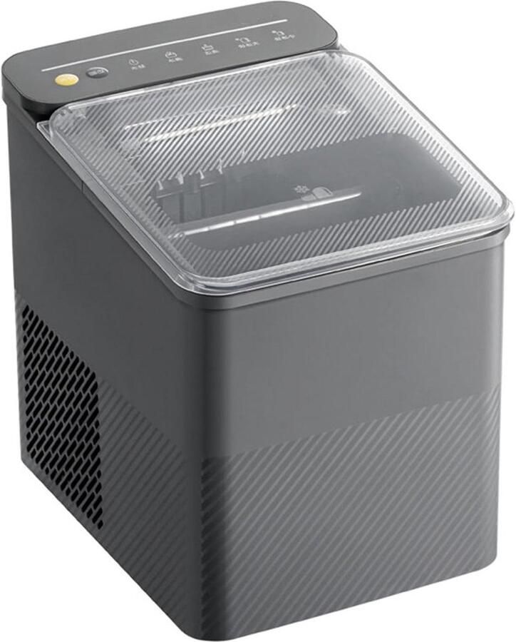 Ijsmachine Ijsblokjesmaker Snelle Verkoeling Zelfreinigend UV Sterilisatie 9-12 Blokjes Per Batch Zilver