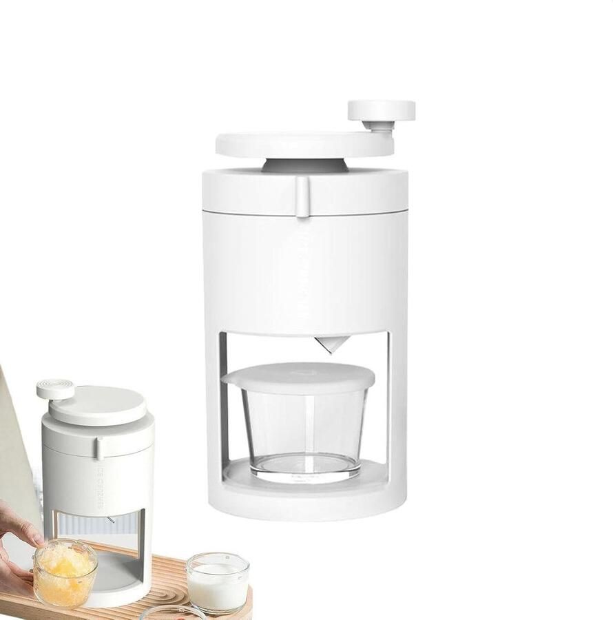 Ijsmachine IJscrusher Handmatige IJsbreekmachine Cocktails Maken Roestvrijstalen Messen 29.5 x 15.5 x 15 cm Zilver