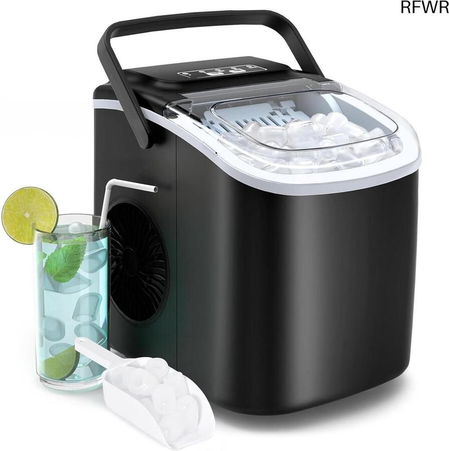 IJsmachine IJsmaker Drankjes Koelen Zelfreinigend 26 Lbs Per Dag Zilver