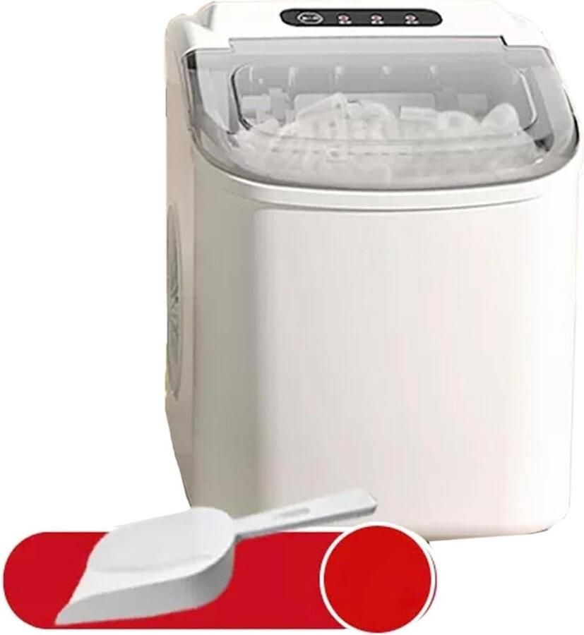 IJsmachine Keuken IJsblokjes Maker Snelle IJsblokjes Compact Ontwerp 15kg Per Dag Zilver