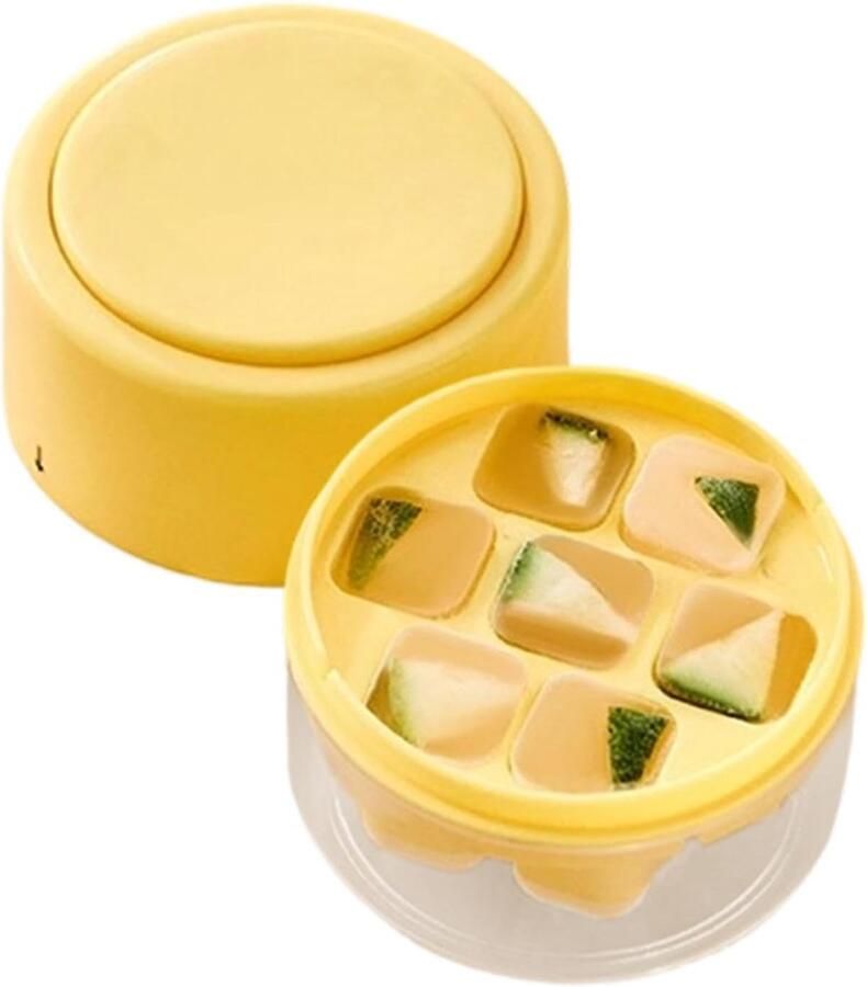 Ijsmachine Lade Kleine Kubusmaker Drank Koelen Moeiteloze Vrijgave 20 x 10 cm Geel