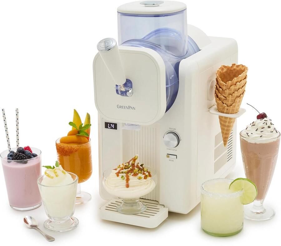 IJsmachine met Compressor 1 8 Liter – Softijsmachine Zonder Voorvriezen – Zelfreinigend – Digitaal Display – 15-in-1 Functies