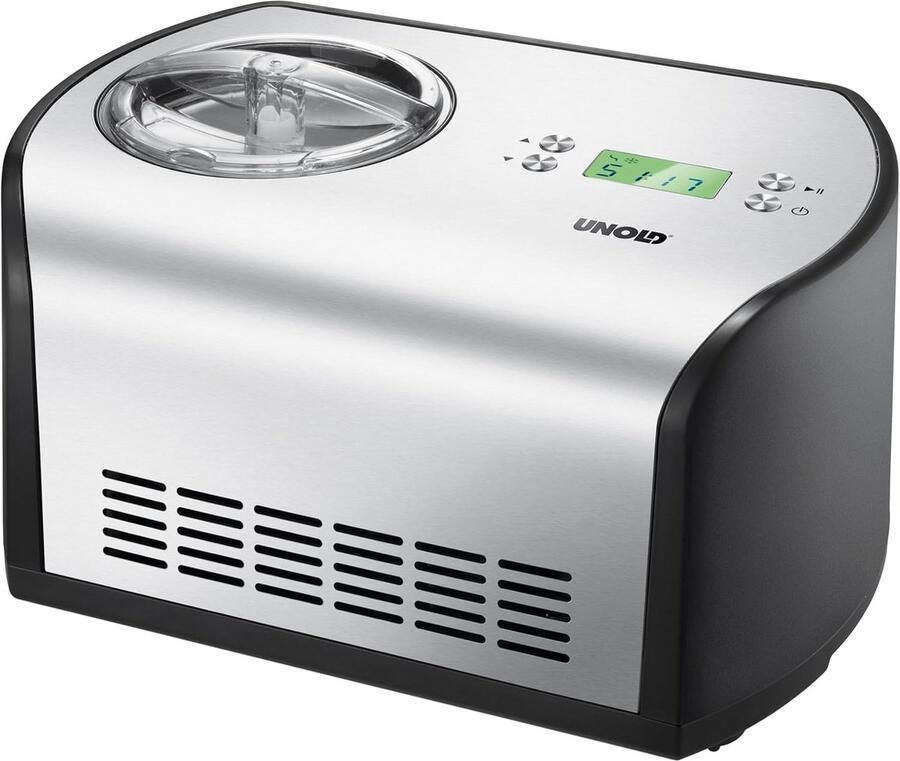 Ijsmachine met Compressor 1.2 Liter IJsschep voor Thuis Roestvrij Staal en LCD