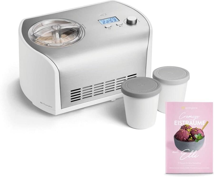 IJsmachine met Compressor 1.2L Roestvrij Staal Zelfvriezend