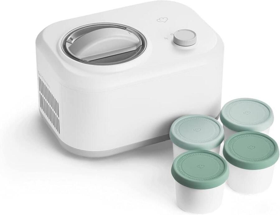 IJsmachine met Compressor 1L Zelf Koelend Inclusief IJsemmer Set