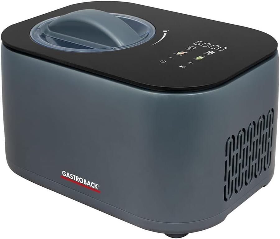 IJsmachine met Compressor Yogurtmaker Sorbetmaker Thuis Desserts Maken 2-in-1 Functie 1 Liter Capaciteit Zwart