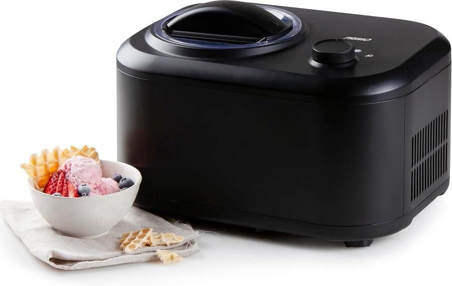 IJsmachine met Compressor Zelfvriezend apparaat Zelf IJs Maken Geen Voorvriezen Nodig 1 Liter Zwart