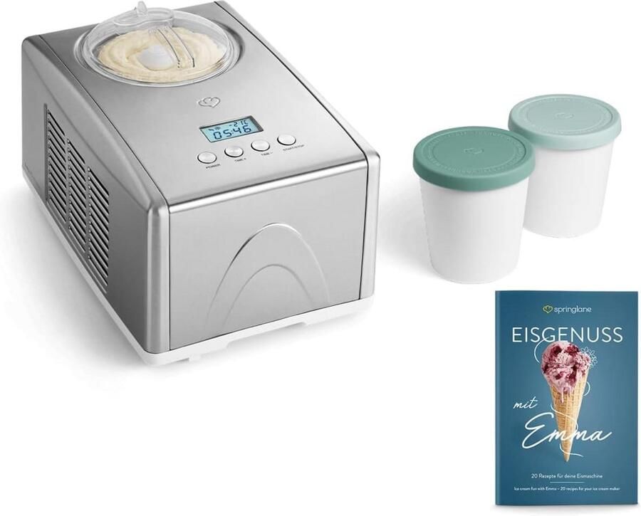 IJsmachine met Zelfkoelende Compressor 1 5 Liter Roestvrij Staal