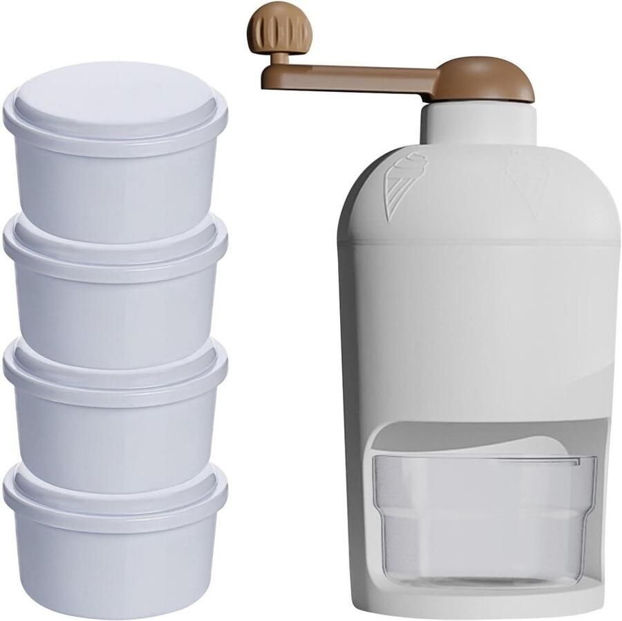 IJsmachine met zwengel Crushed ice maker Smoothies maken Handmatig bediend 14 x 14 x 24 cm