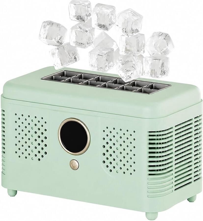 IJsmachine Mini ijsblokjesmaker Drankjes koelen Compact desktop model 12 blokjes per keer Zilver