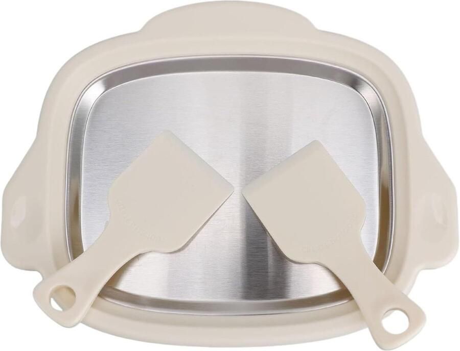 IJsmachine Opgerold Vriesbak Dessert Thuis IJs Maken Snel Invriezen 25 cm Wit