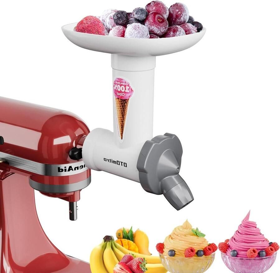 IJsmachine Opzetstuk Fruitijsmachine Softijsmachine Desserts Maken BPA-Vrij Materiaal N.v.t. Wit