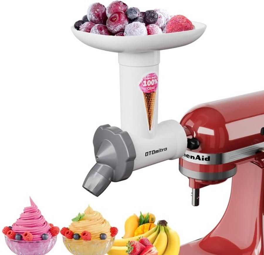 IJsmachine opzetstuk voor blender fruitijsmachine opzetstuk softijsmachine BPA-vrij voedselveilige keukenhulp accessoires melkvrij ijs