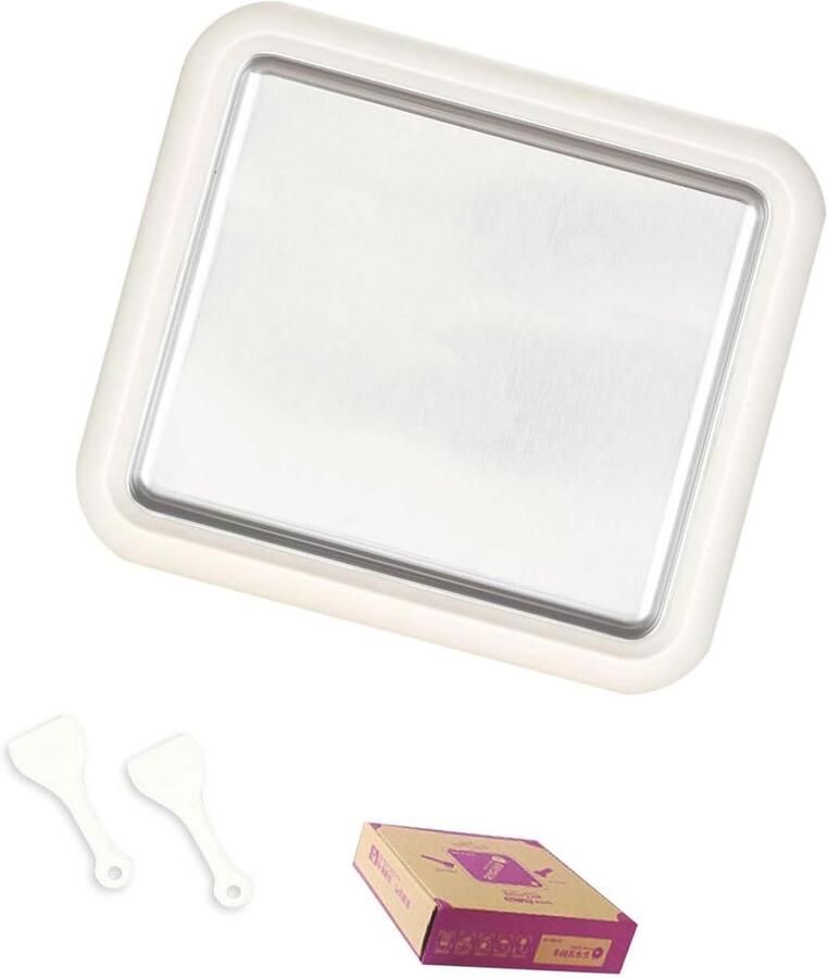IJsmachine Roestvrij Staal Dessert Maker Zelfgemaakte Desserts Draagbaar en Efficiënt 25.5 x 22.5 cm Zilver