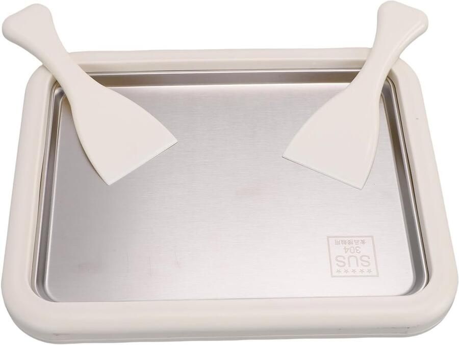 IJsmachine Roller Dessert Maker Zelf Ijs Maken 304 Roestvrij Staal 26.5 x 21.5 cm