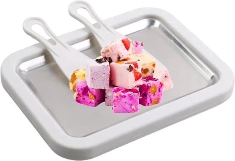 IJsmachine Roller ijsmaker Desserts Maken Snelle Vriestechnologie Niet gespecificeerd Wit