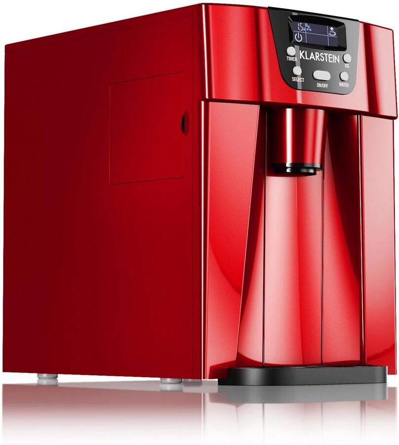IJsmachine Rood 12 kg per dag 2 maten ijsblokjes Stil & Snel