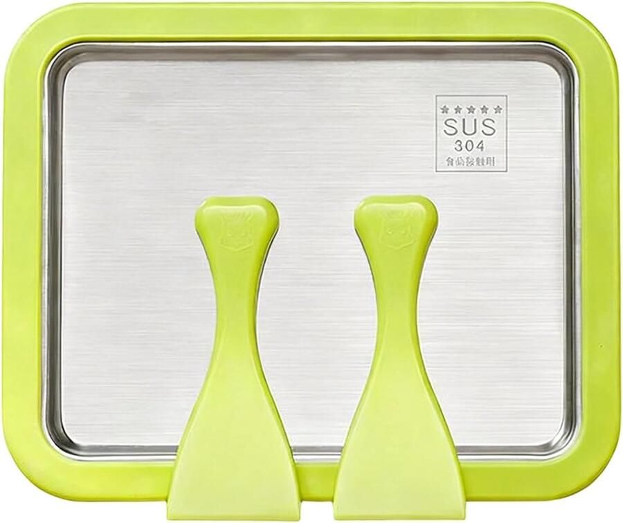 IJsmachine Set Dessert Maker Zomerse Traktaties Roestvrij Staal Plaat 26x21 cm Groen