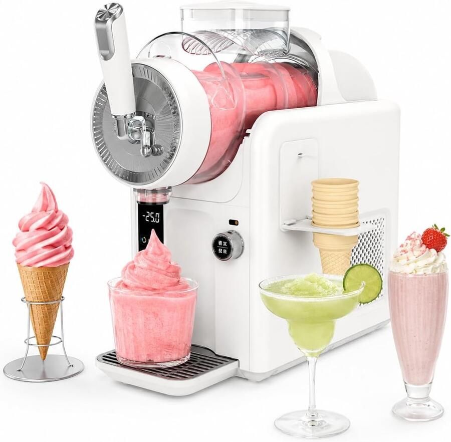 IJsmachine Slushie Maker Soft Ijs Apparaat Thuis Drankjes Maken Geen IJs Nodig 2L Capaciteit Wit
