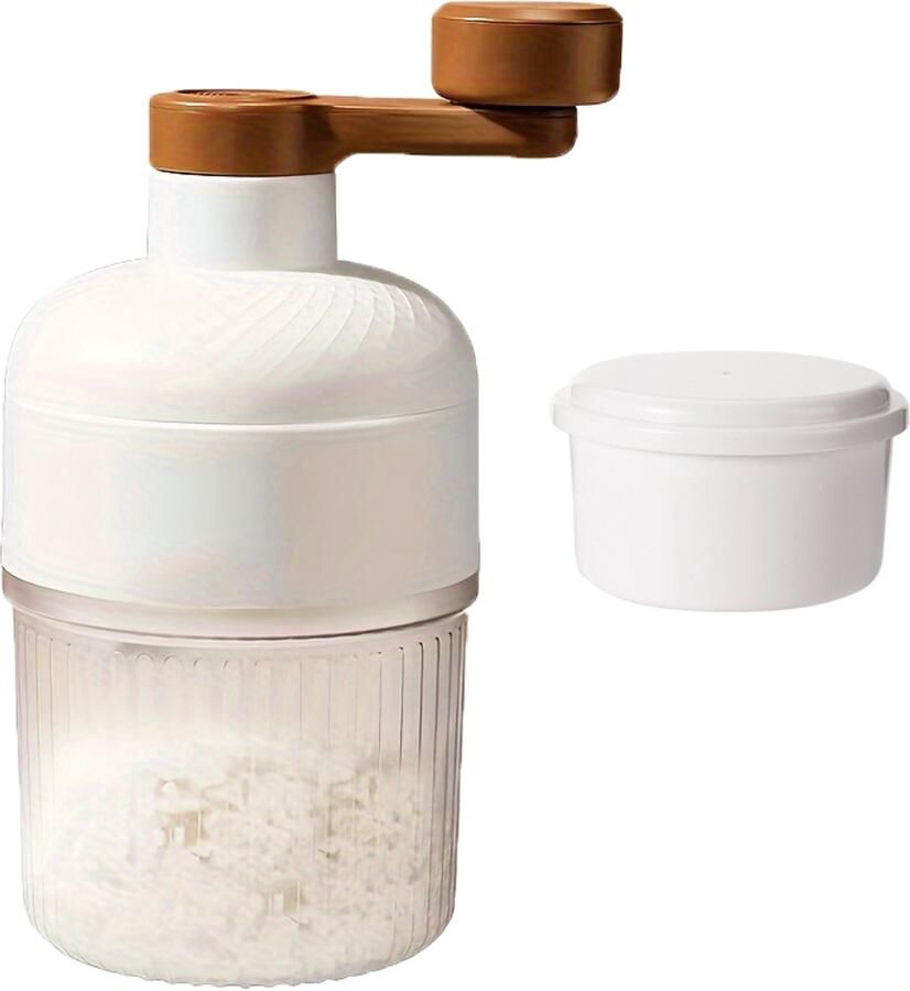 IJsmachine Sneeuwkegelmachine Slushiemachine IJsblokjesmaker Handmatig Draagbaar Compact Huishoudelijk Formaat Met IJsblokjesbakjes Set van 2 Stuks Voor Thuis en Feest
