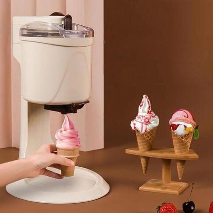 IJsmachine Softijsmaker Yoghurtijsmachine Thuis Desserts Maken Halfautomatisch 1000 ml Wit