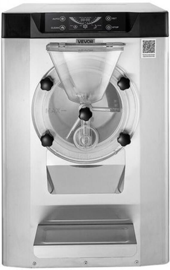 Ijsmachine Tafelmodel 2000 W Vermogen 6 Liter Inhoud Roestvrij Staal Voor Horeca En IJssalons