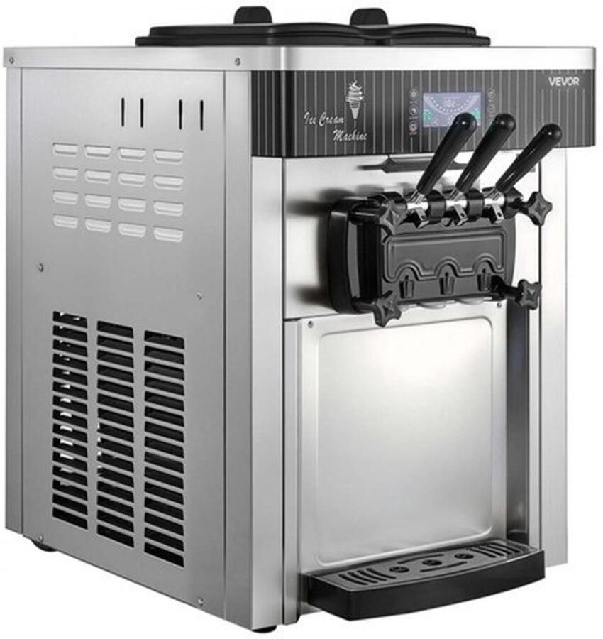 Ijsmachine Tafelmodel 2200 W Vermogen 2 x 6 Liter Inhoud RVS Materiaal Voor Snackbars En Cafés