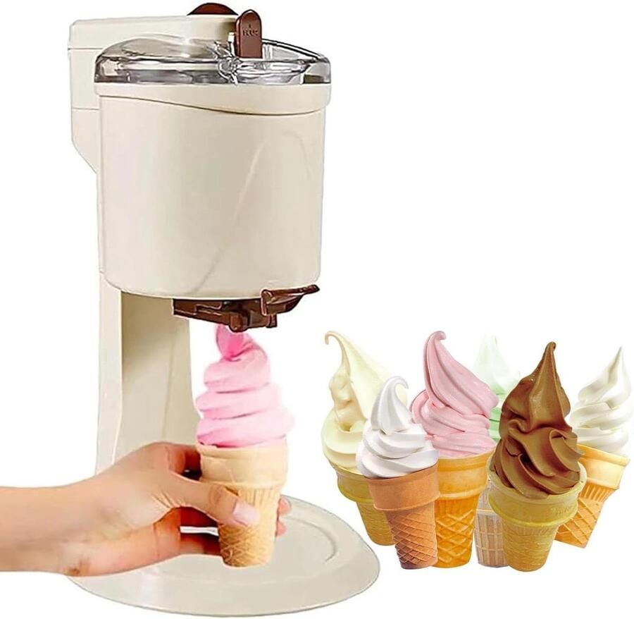 IJsmachine Thuis Automatische Maker Desserts Maken Snel en Makkelijk 1 Liter Wit