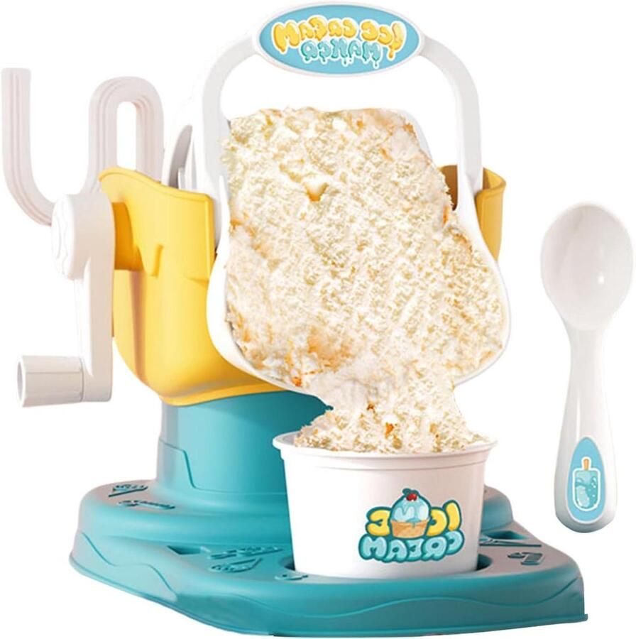 IJsmachine Thuis Dessertmaker Yoghurtmachine Zelf IJs Maken Eenvoudig Schoon te Maken 175x221x192cm Geel