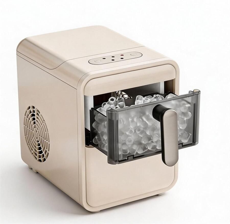IJsmachine voor Thuis Automatische Ijsmaker Snel IJs Maken Zelfreinigende Functie 9 IJsblokjes Portie Zwart
