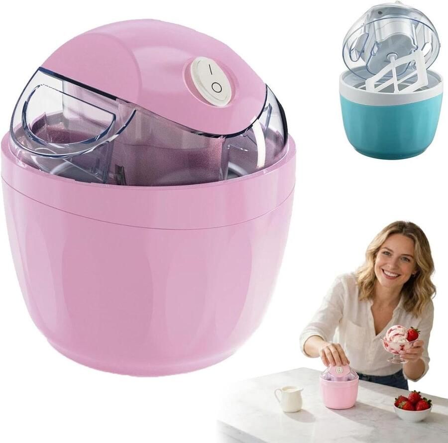 IJsmachine voor thuis Dessertmaker Snel Desserts Maken Snelvrieskom 500 ml Wit