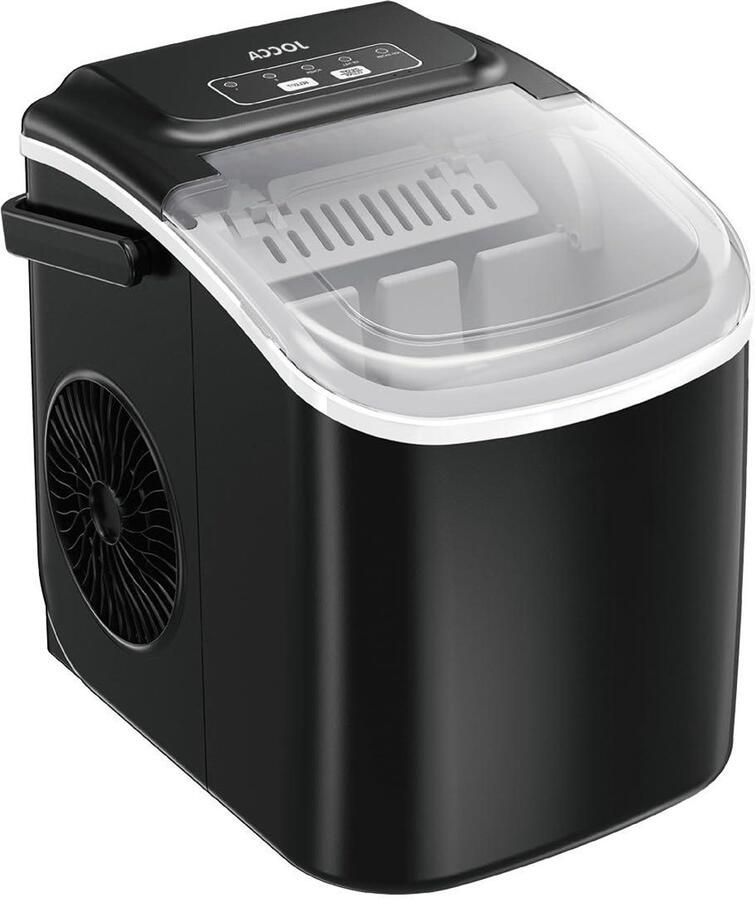 IJsmachine voor thuis Draagbare ijsmaker Feestjes en evenementen Zelfreinigend systeem 12 kg per dag Zwart