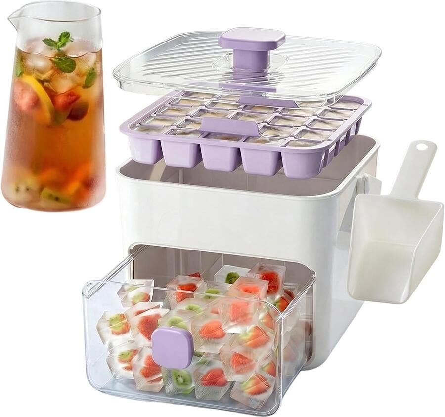 IJsmachine voor vriezer draagbare container van 500 g organizer met handvat opslag van koffiedranken kubussen service lay-out A